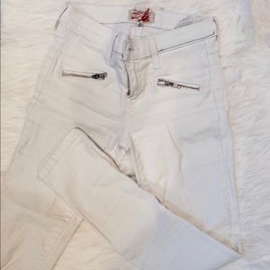 Current/Elliott Soho Zip Stiletto White Coated